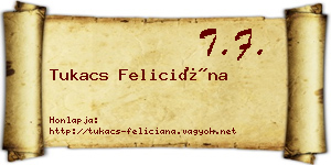 Tukacs Feliciána névjegykártya